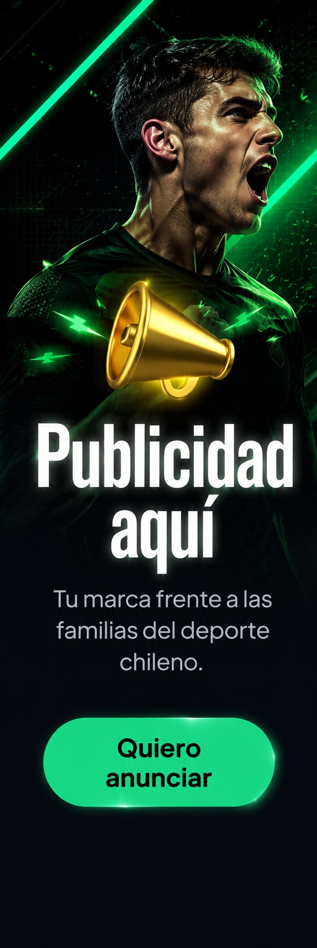 Publicidad aquí: tu marca frente a las familias del deporte chileno. Escríbenos para anunciar.